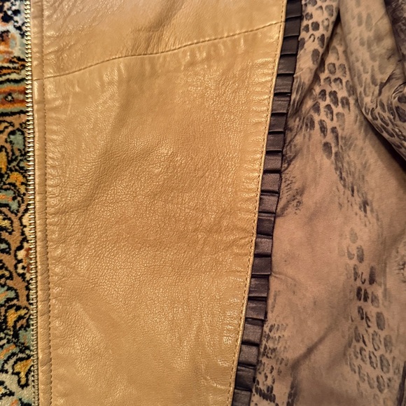 Mackage Tan Leather Women's Jacket (XXS) - Picture 6 of 9